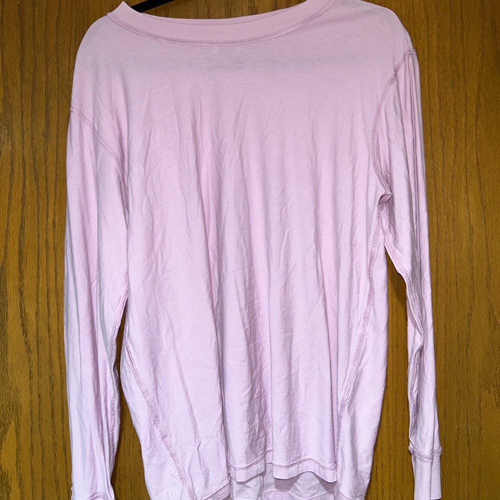 lululemon athletica Soft Pink Long Sleeve Tee